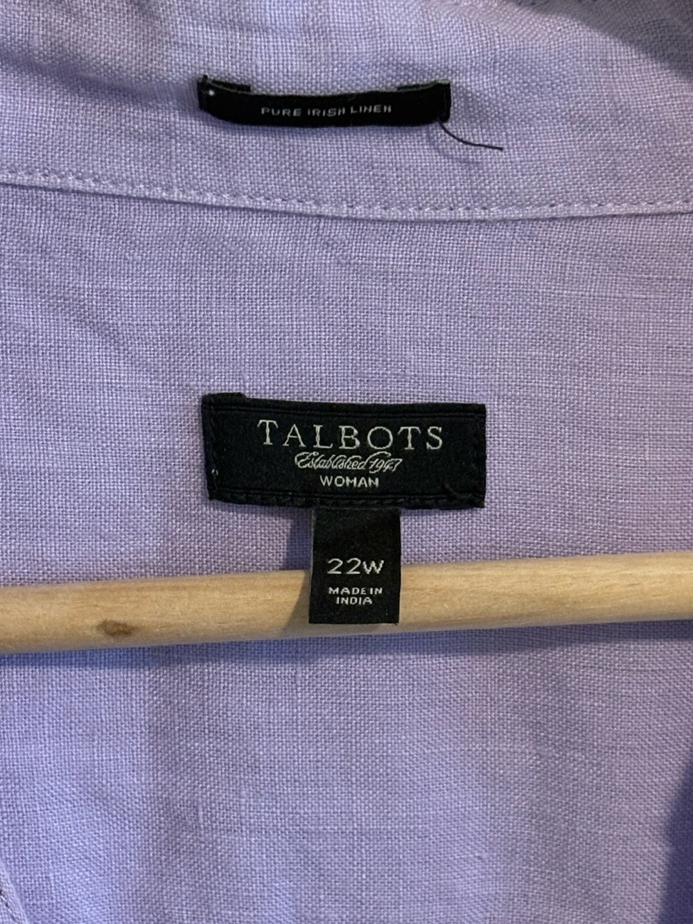 Talbots Pure Irish Linen Button Down Shirt 22W Preppy Colorful Flowy - Picture 3 of 6